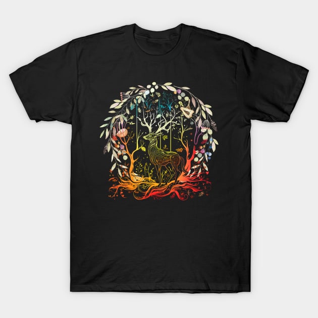 Deer artwork T-Shirt by vaporgraphic